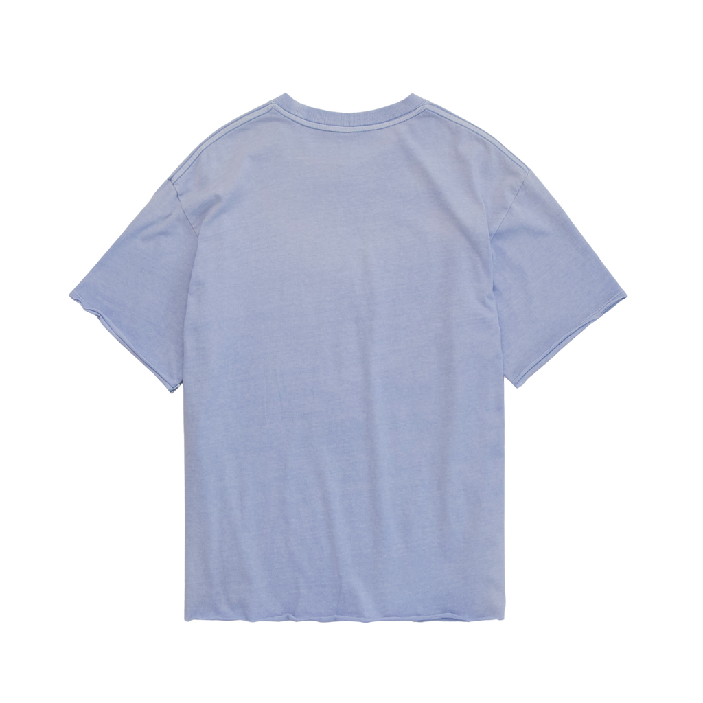 Polyteru - HANK Doodle Cat 1/2 Tee Raw Cut (Light Blue) product image 2 | TRAB K-Fashion Australia