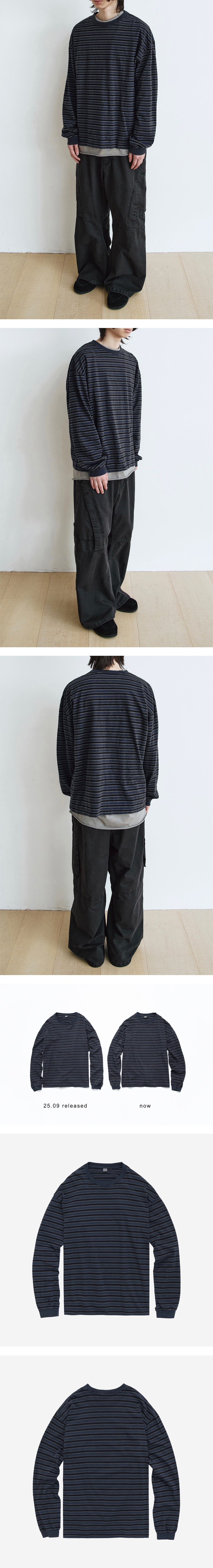 Polyteru - Striped Long Sleeve (Blue) product image 3 | TRAB K-Fashion Australia