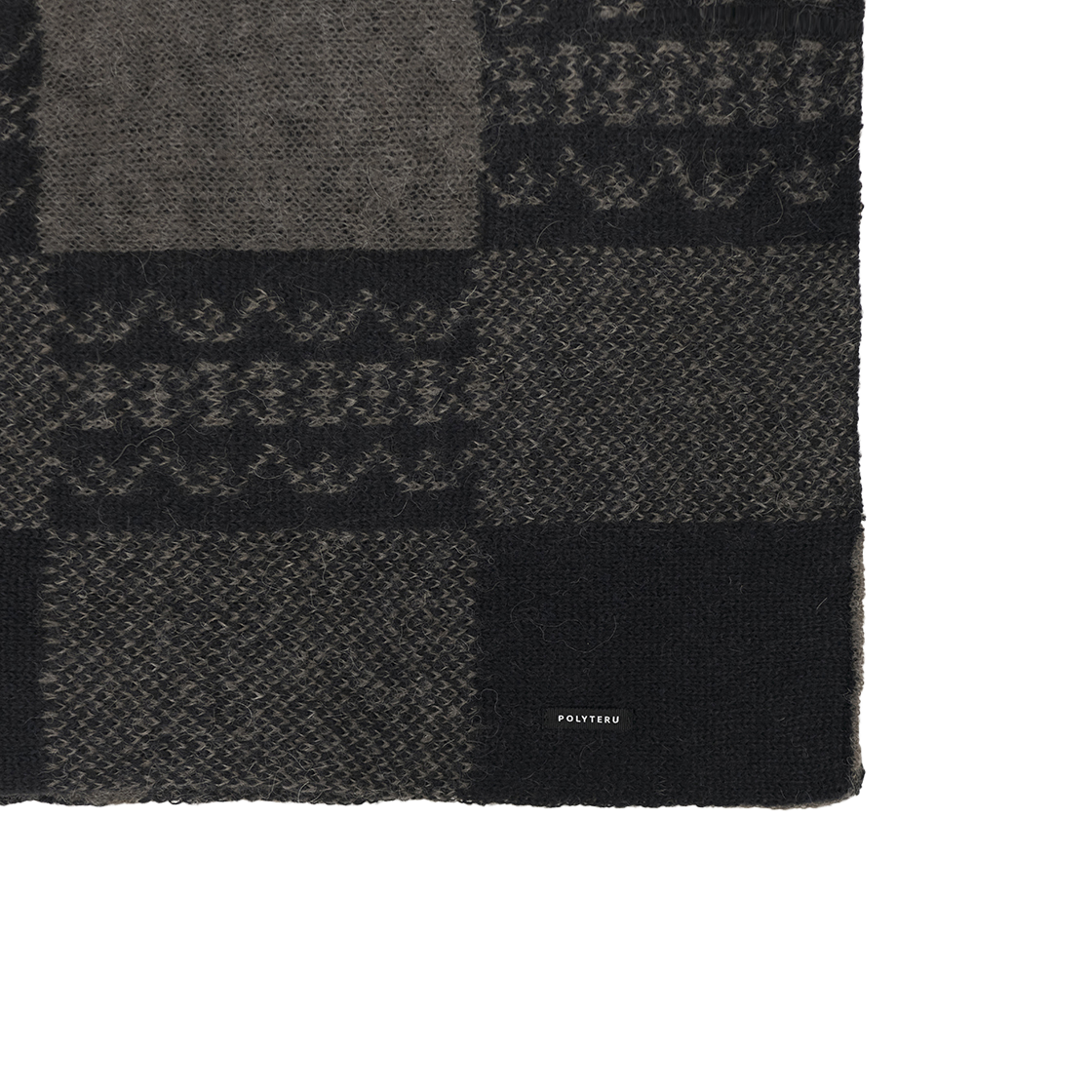 Polyteru - Ethnic Pattern Muffler (Checkerboard Black+Brown) product image 4 | TRAB K-Fashion Australia