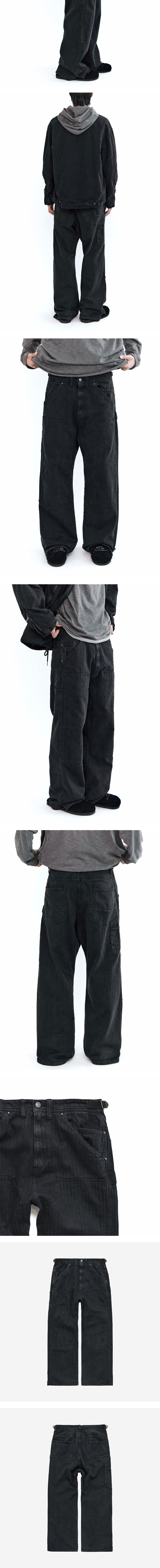 Polyteru - HBT Double Knee Pants (Ink Black) product image 4 | TRAB K-Fashion Australia