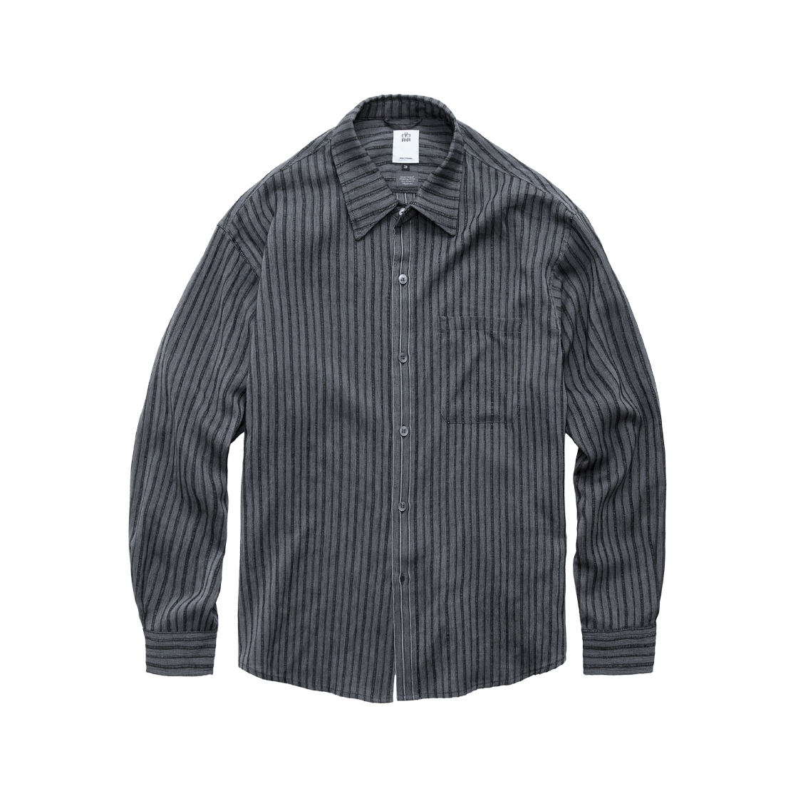Polyteru - Loosed Striped Shirts (Charcoal) product image 1 | TRAB K-Fashion Australia