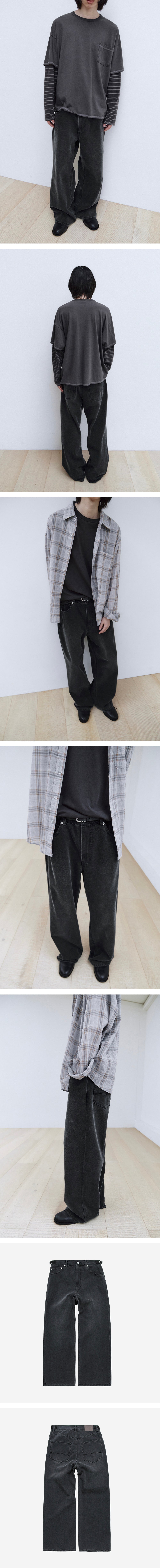Polyteru - Gosima Denim Pants (Matt Charcoal) product image 3 | TRAB K-Fashion Australia