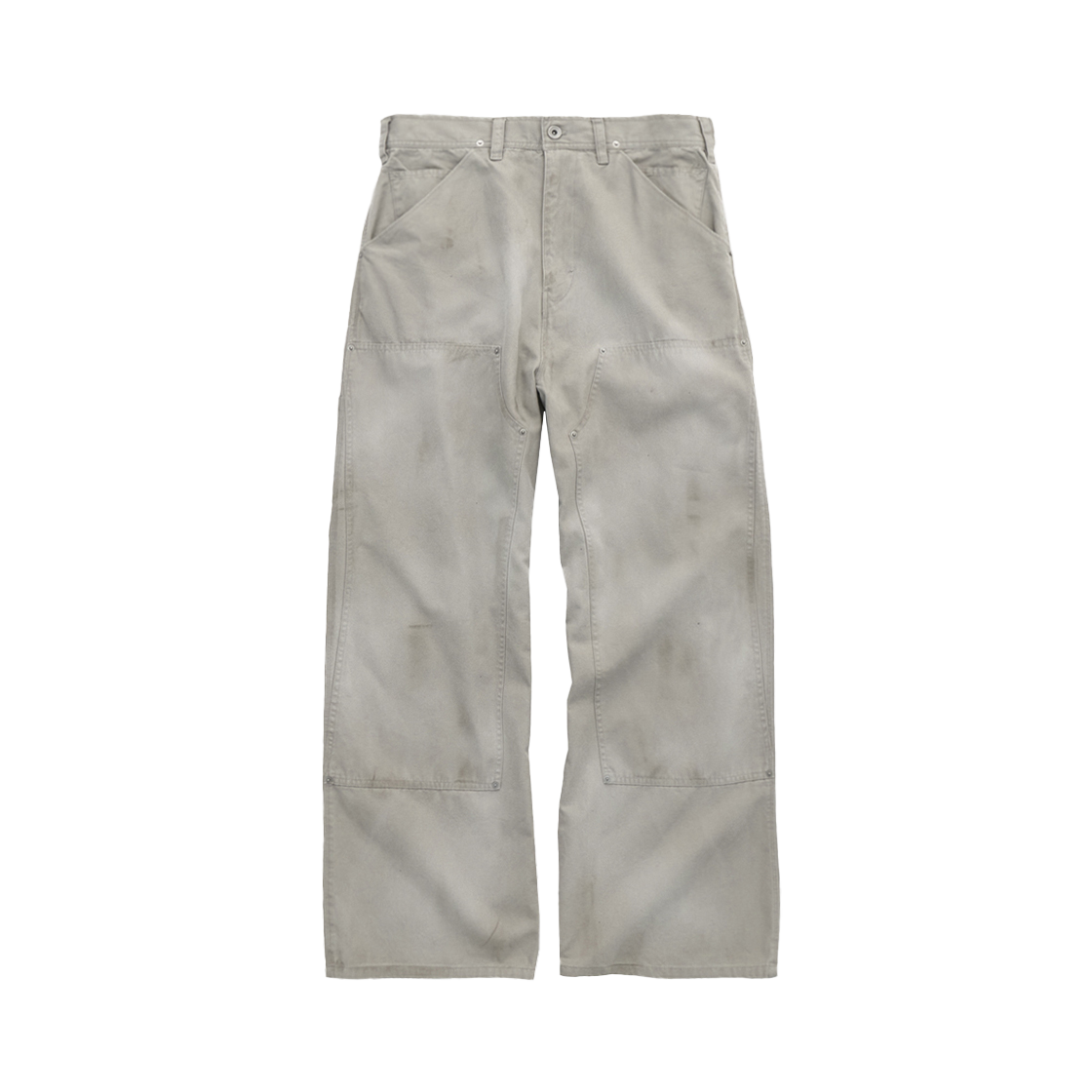 Polyteru - Hard Washed Double Knee Pants (Light Gray) product image 1 | TRAB K-Fashion Australia