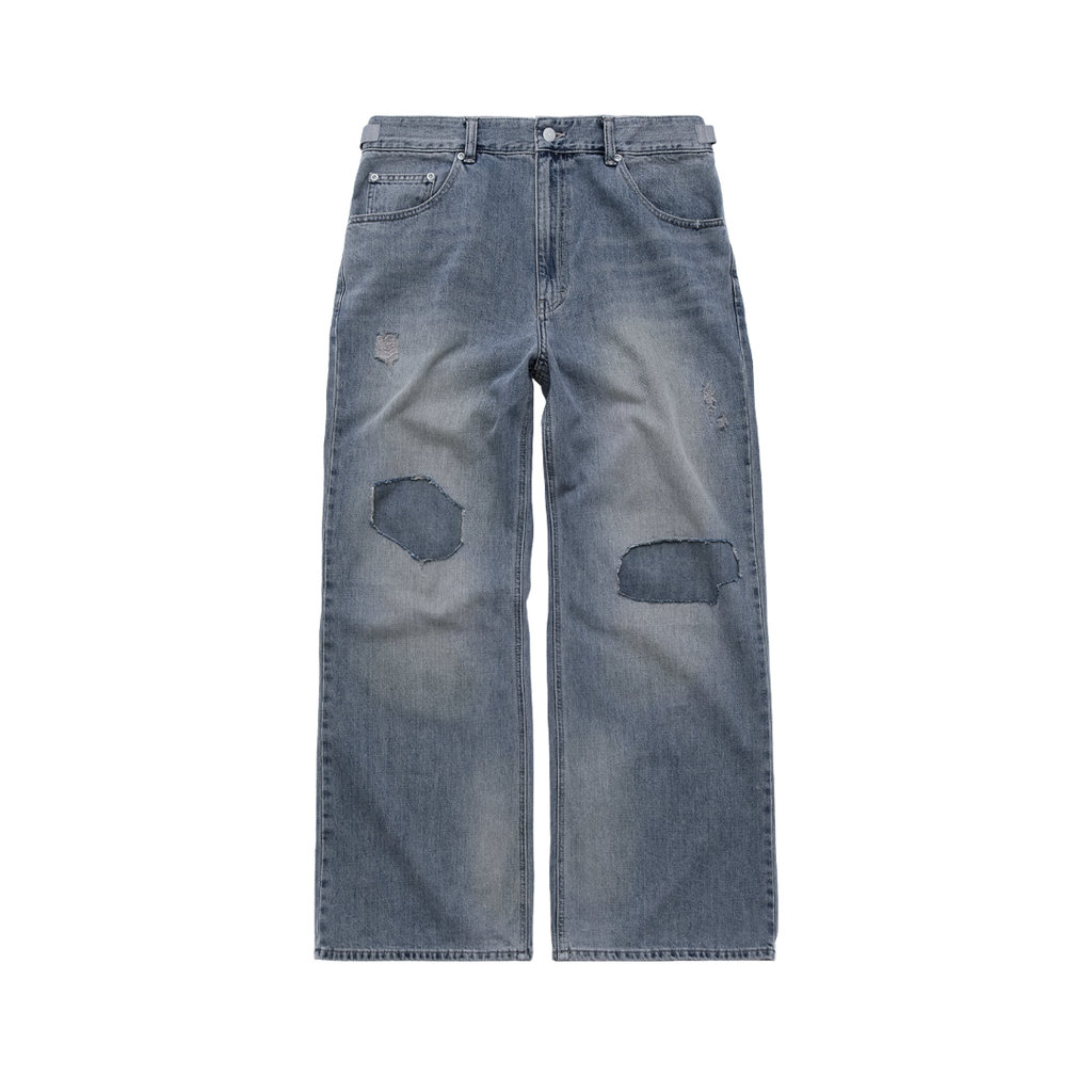 Polyteru - Gosima Denim Pants Knee Patch 1.2V (Vintage Blue) product image 1 | TRAB K-Fashion Australia