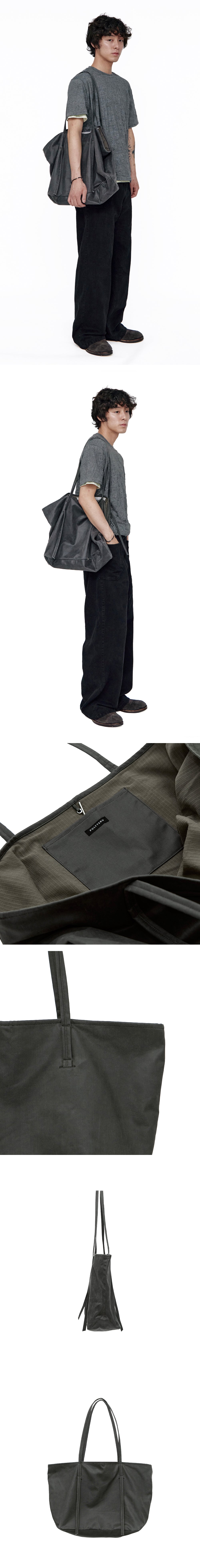 Polyteru - Shopper Tote Bag (Coated Charcoal) product image 2 | TRAB K-Fashion Australia