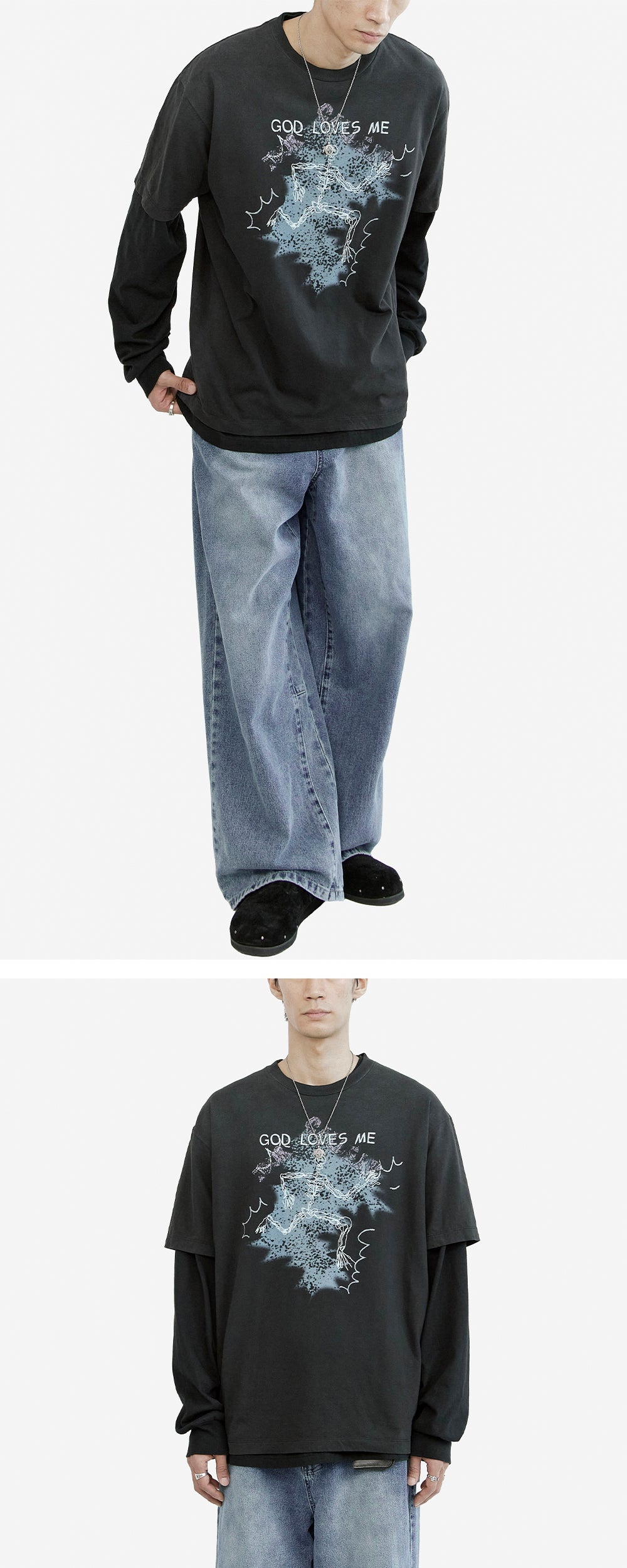 Polyteru - Gosima Denim Pants (Washed Blue) product image 3 | TRAB K-Fashion Australia