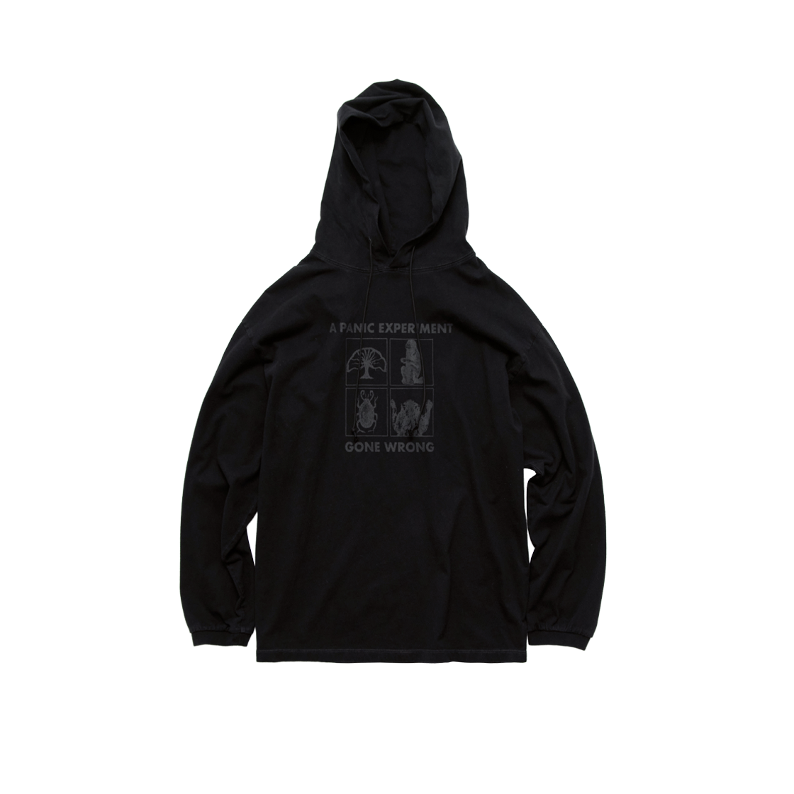 Polyteru - Graphic Hooded Long Sleeves 4 (Frame Black) product image 1 | TRAB K-Fashion Australia