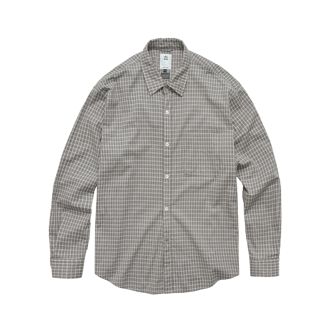 Polyteru - Loosed Check Shirts (Gray Beige) product image 1 | TRAB K-Fashion Australia
