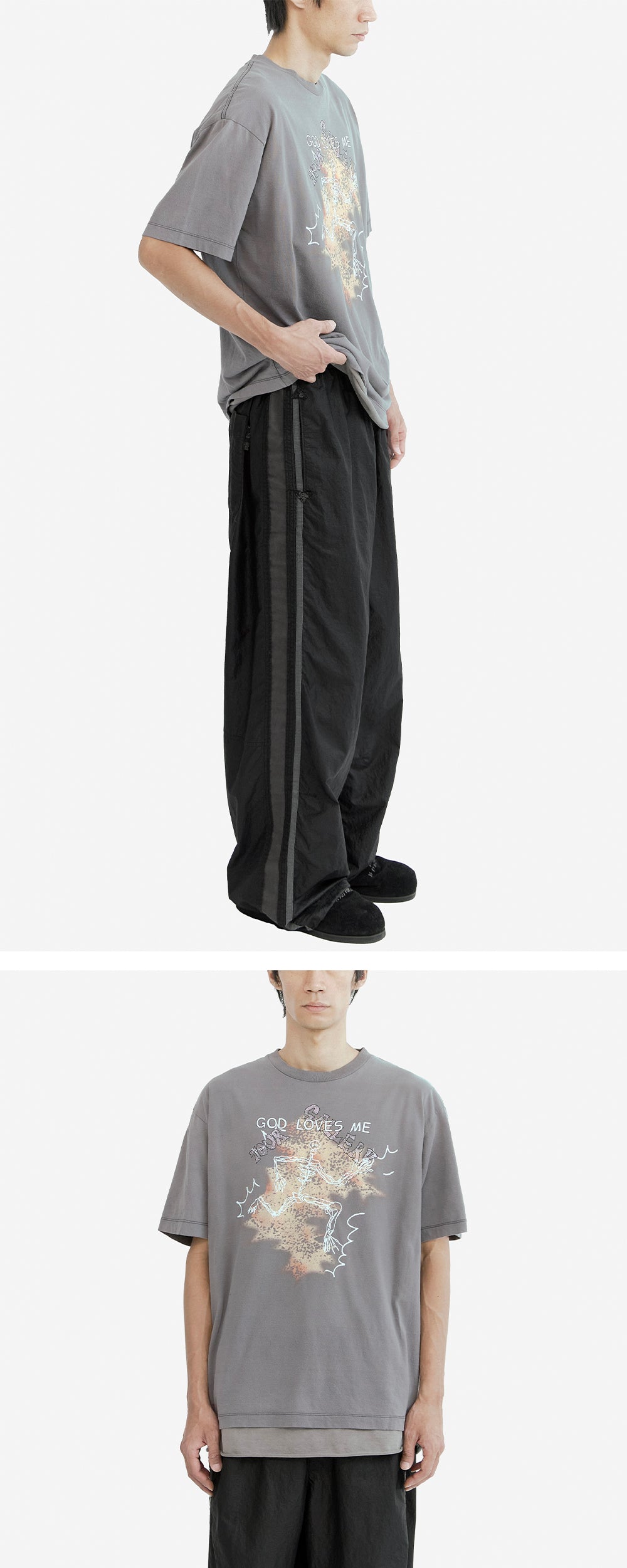 Polyteru - Glossy Track Pants (Black) product image 4 | TRAB K-Fashion Australia