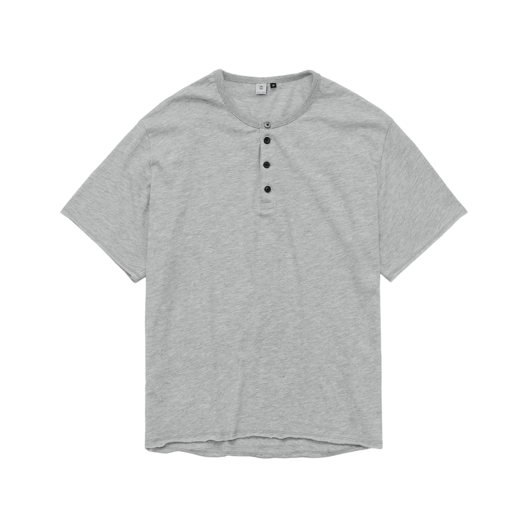Polyteru - 1/2 Henley Neck T-Shirt 8% (Melange Gray) product image 1 | TRAB K-Fashion Australia