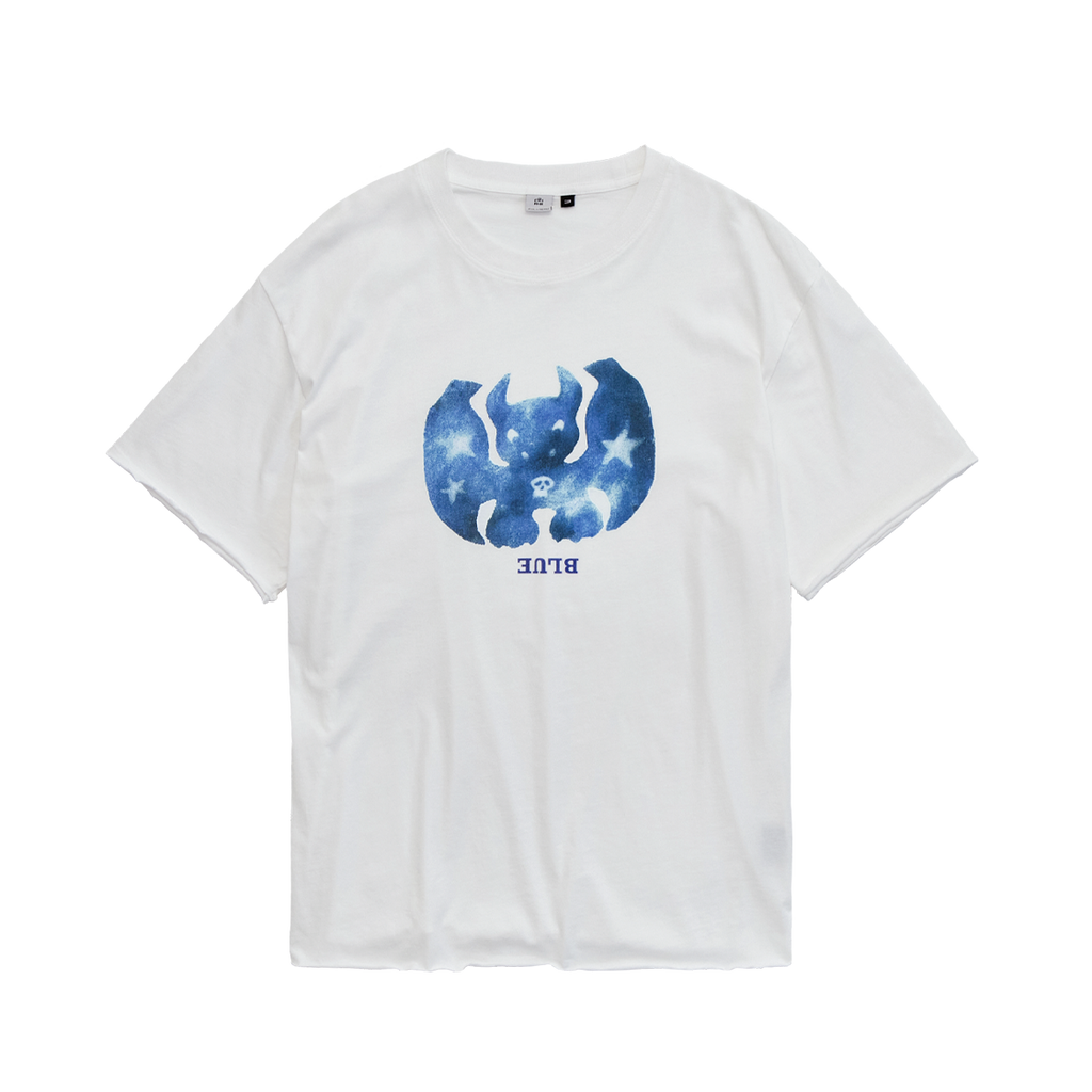 Polyteru - HANK Blue Blanka 1/2 Tee Raw (Cut White) product image 1 | TRAB K-Fashion Australia