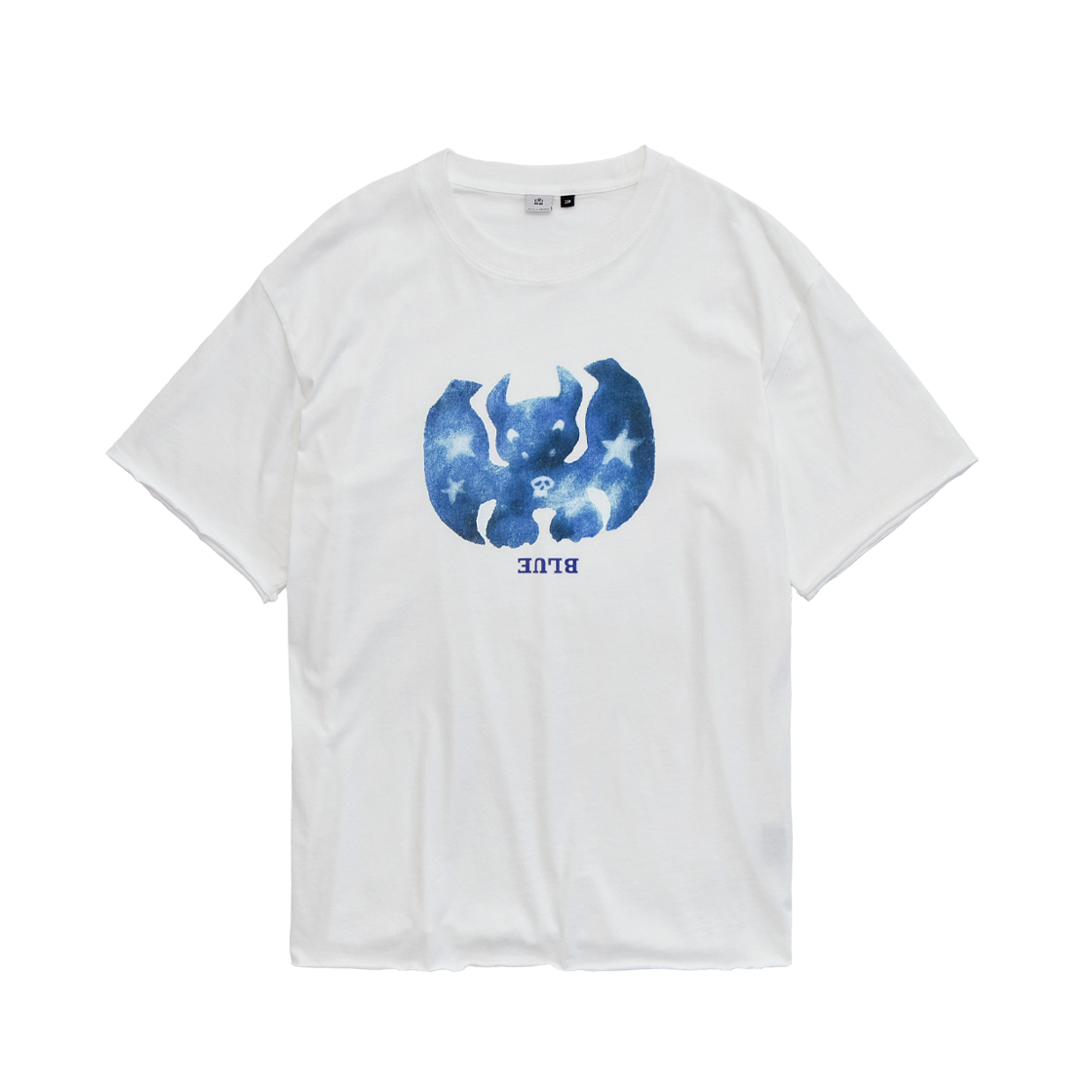 Polyteru - HANK Blue Blanka 1/2 Tee Raw (Cut White) product image 1 | TRAB K-Fashion Australia