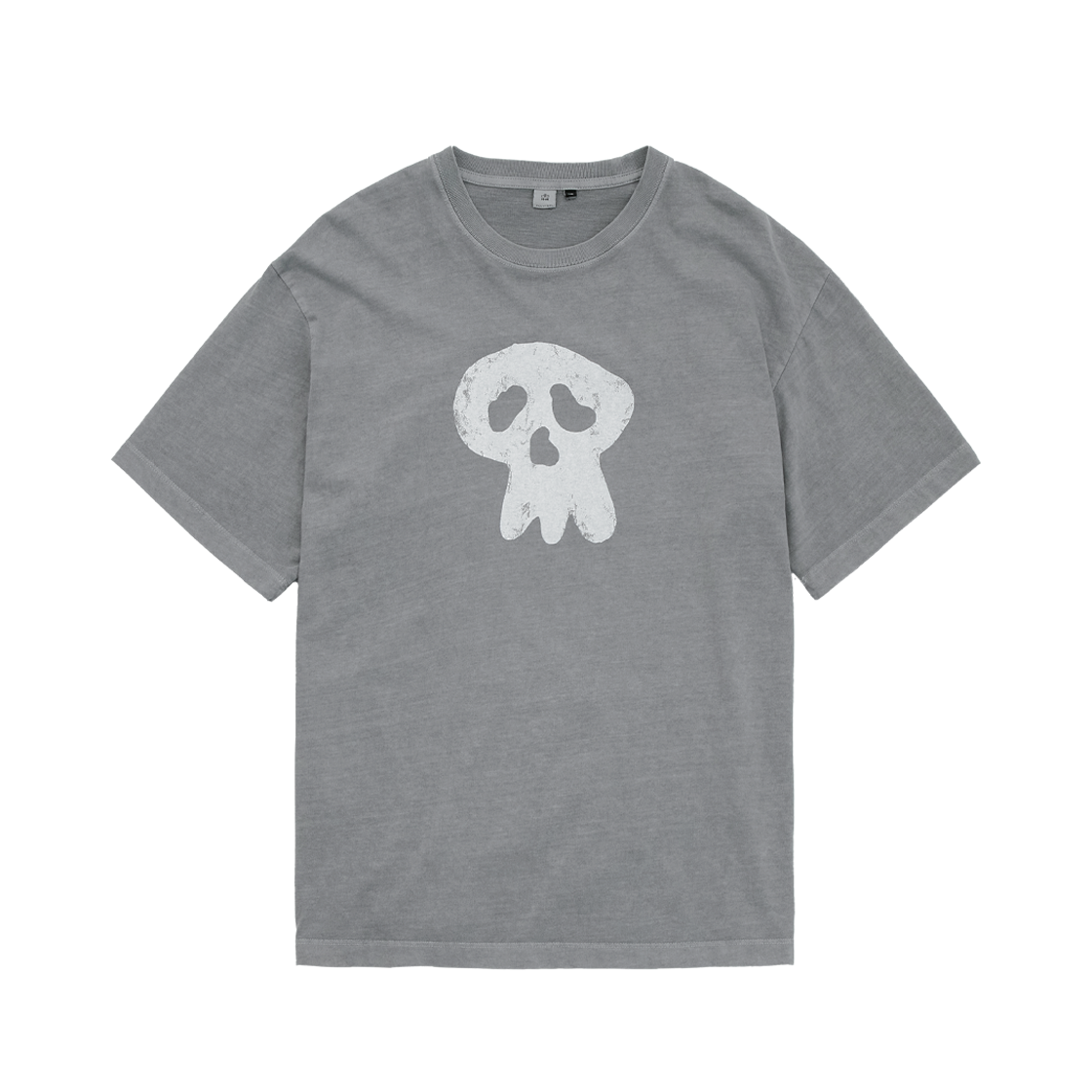 Polyteru - HANK Sad Skull 1/2 Tee (Gray) product image 1 | TRAB K-Fashion Australia