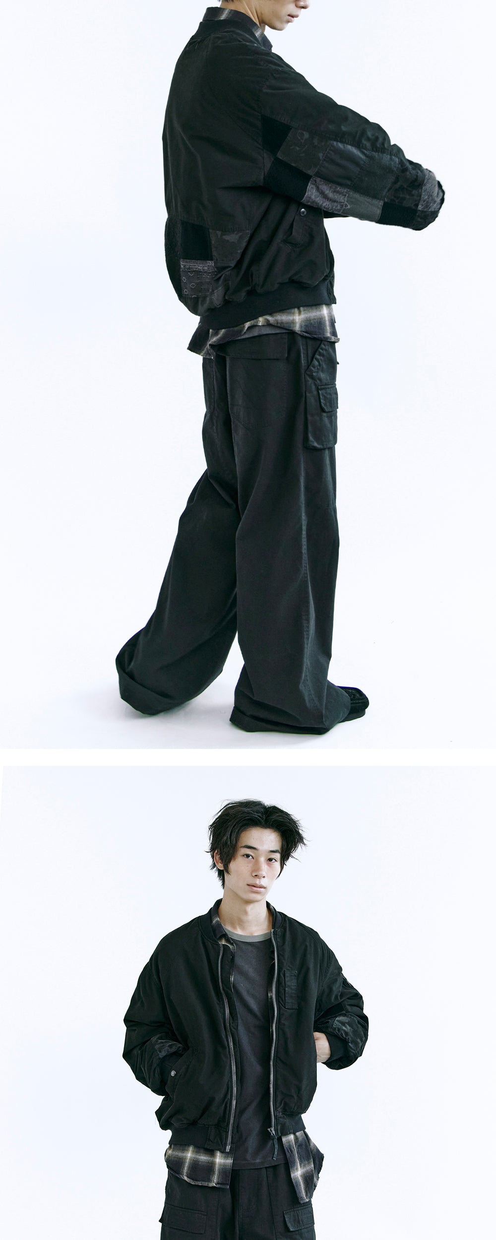 Polyteru - 1011 Reversible Patched MA-1 (Washed Black) product image 5 | TRAB K-Fashion Australia