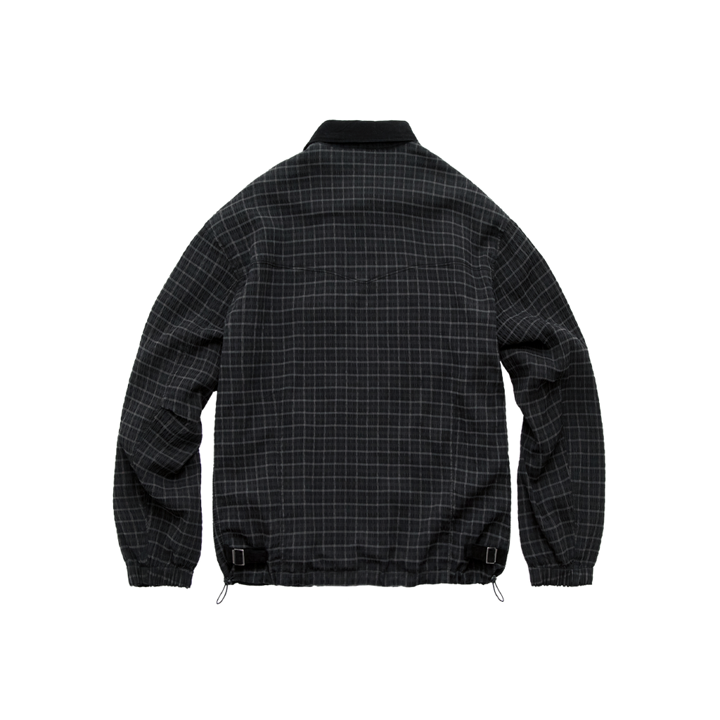 Polyteru - Reversible Blouson Ramie & Check 002 Black Check + (Charcoal) product image 2 | TRAB K-Fashion Australia