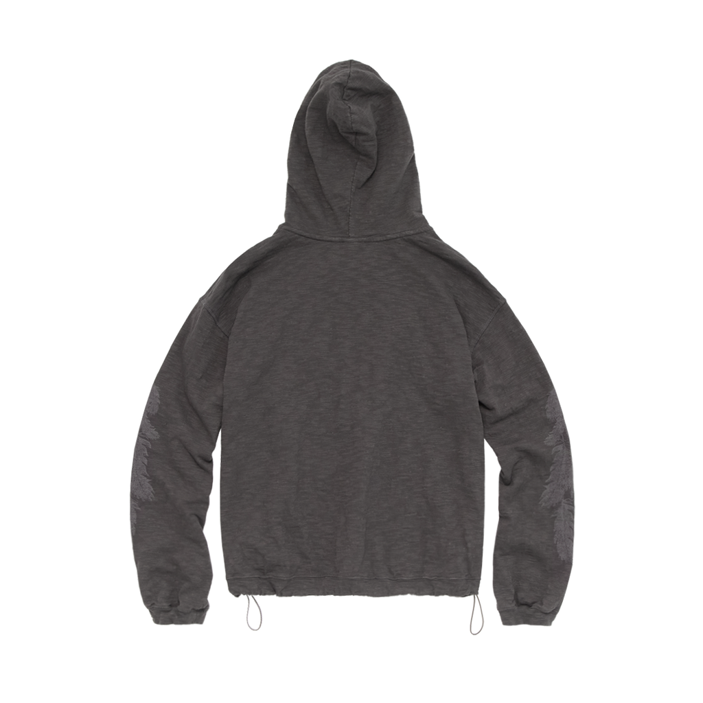 Polyteru - Feather Raw Cut Hoodie (Brown Charcoal) product image 2 | TRAB K-Fashion Australia