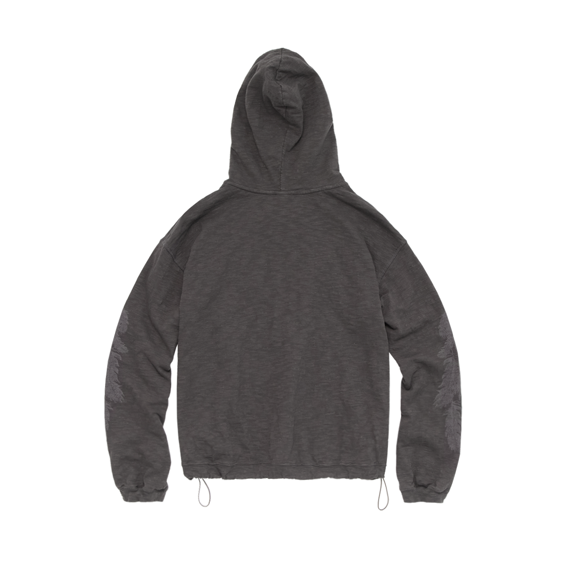 Polyteru - Feather Raw Cut Hoodie (Brown Charcoal) product image 2 | TRAB K-Fashion Australia