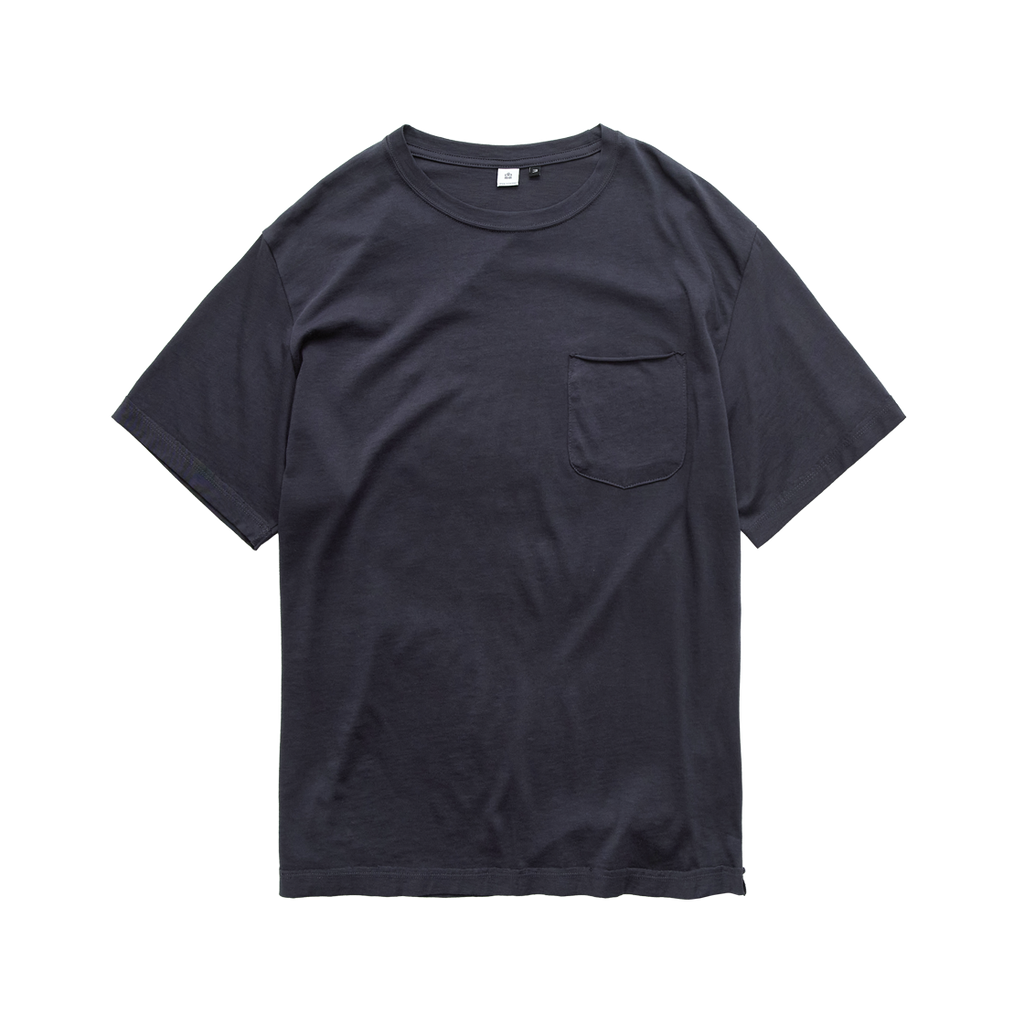 Polyteru - Raw Cut Pocket T-Shirt (Purple Navy) product image 1 | TRAB K-Fashion Australia