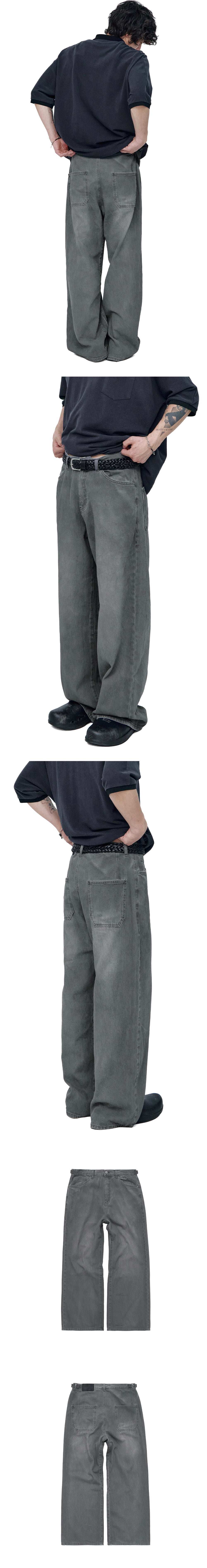 Polyteru - Coated Gosima Denim Pants (Gray) product image 4 | TRAB K-Fashion Australia