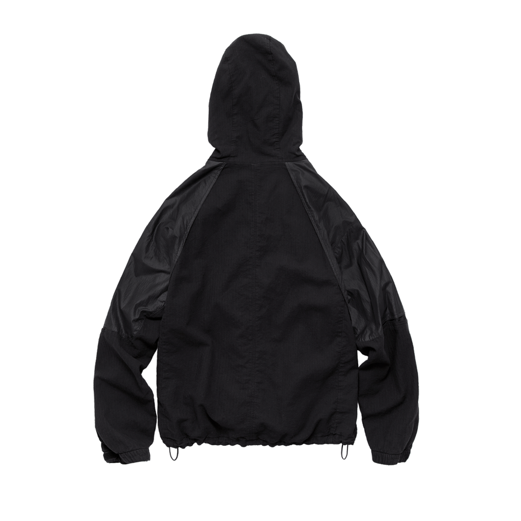Polyteru - Old Block Zip Parka Black Striped & (Glossy Black) product image 2 | TRAB K-Fashion Australia