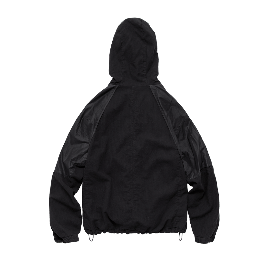 Polyteru - Old Block Zip Parka Black Striped & (Glossy Black) product image 2 | TRAB K-Fashion Australia