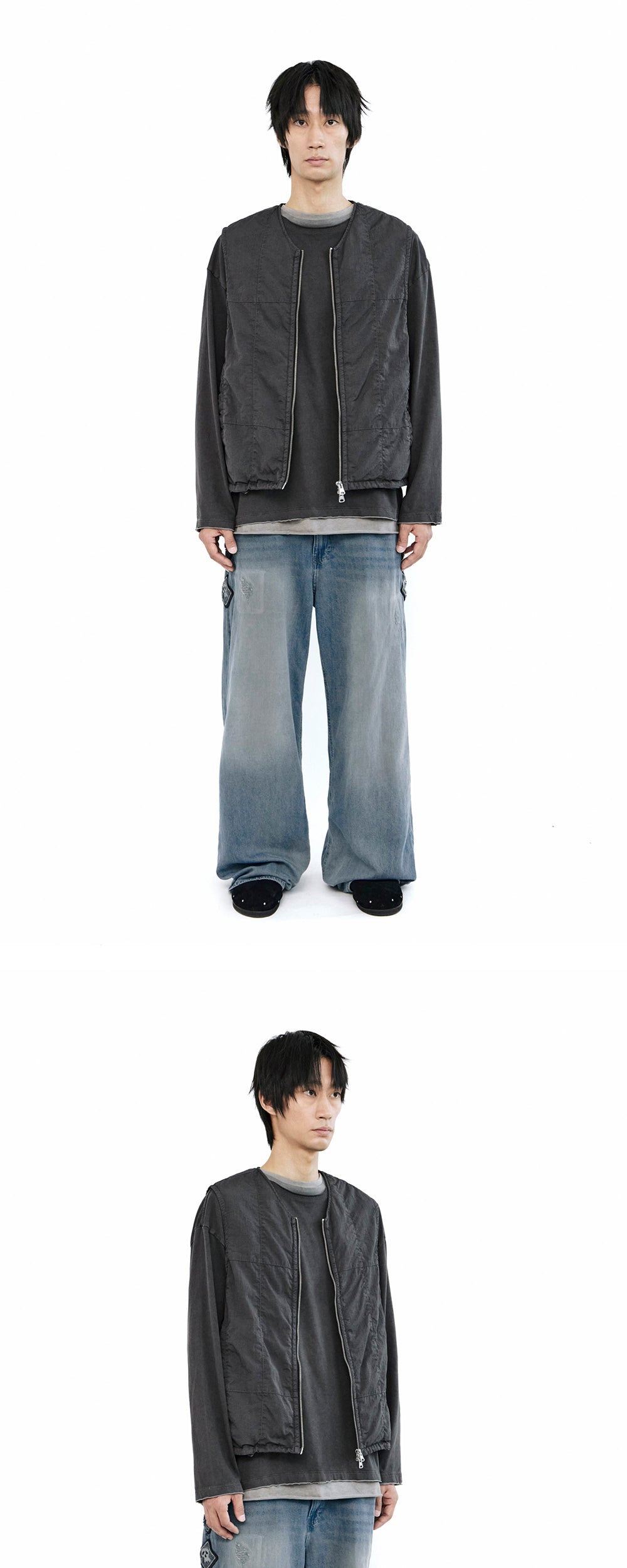 Polyteru - HANK Narrow Gosima Denim Pants (Light Blue) product image 4 | TRAB K-Fashion Australia