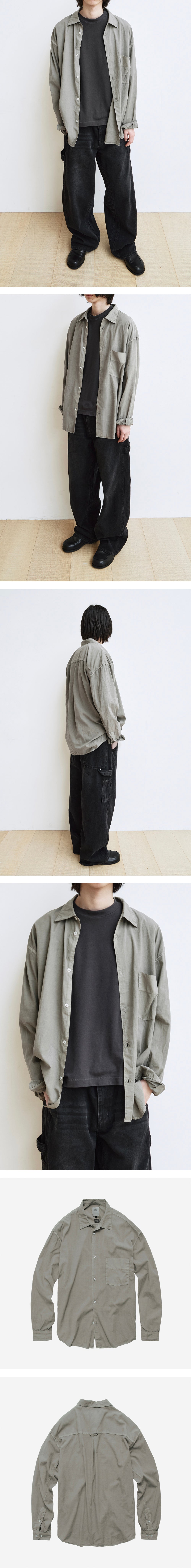 Polyteru - Tenco Loosed Shirt 2.0 (Light Sage) product image 3 | TRAB K-Fashion Australia