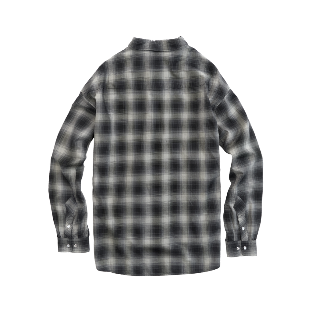Polyteru - Loosed Check Shirt Western (Charcoal Ombre) product image 2 | TRAB K-Fashion Australia