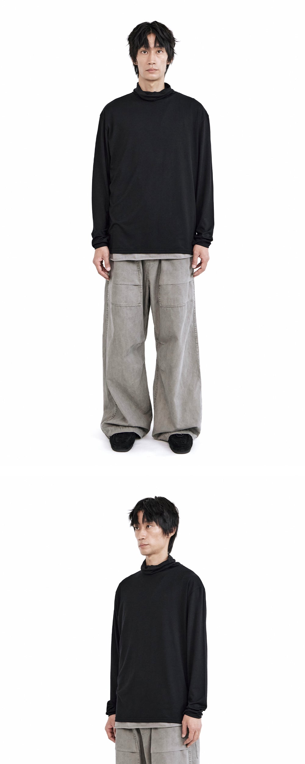 Polyteru - Turtle Neck Sleeve (Black) product image 3 | TRAB K-Fashion Australia