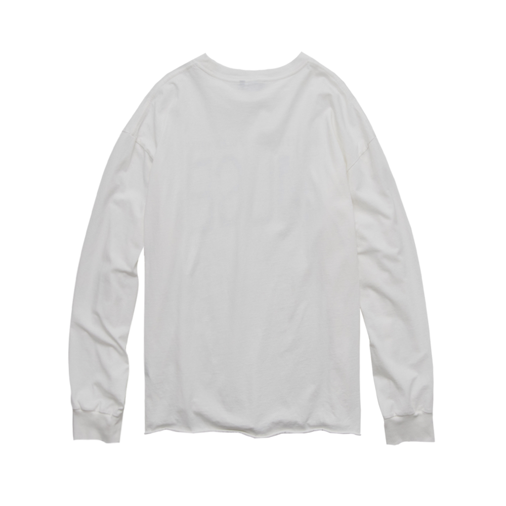 Polyteru - 1011 Lettering Muse Long Sleeve Raw Cut (Used White) product image 2 | TRAB K-Fashion Australia