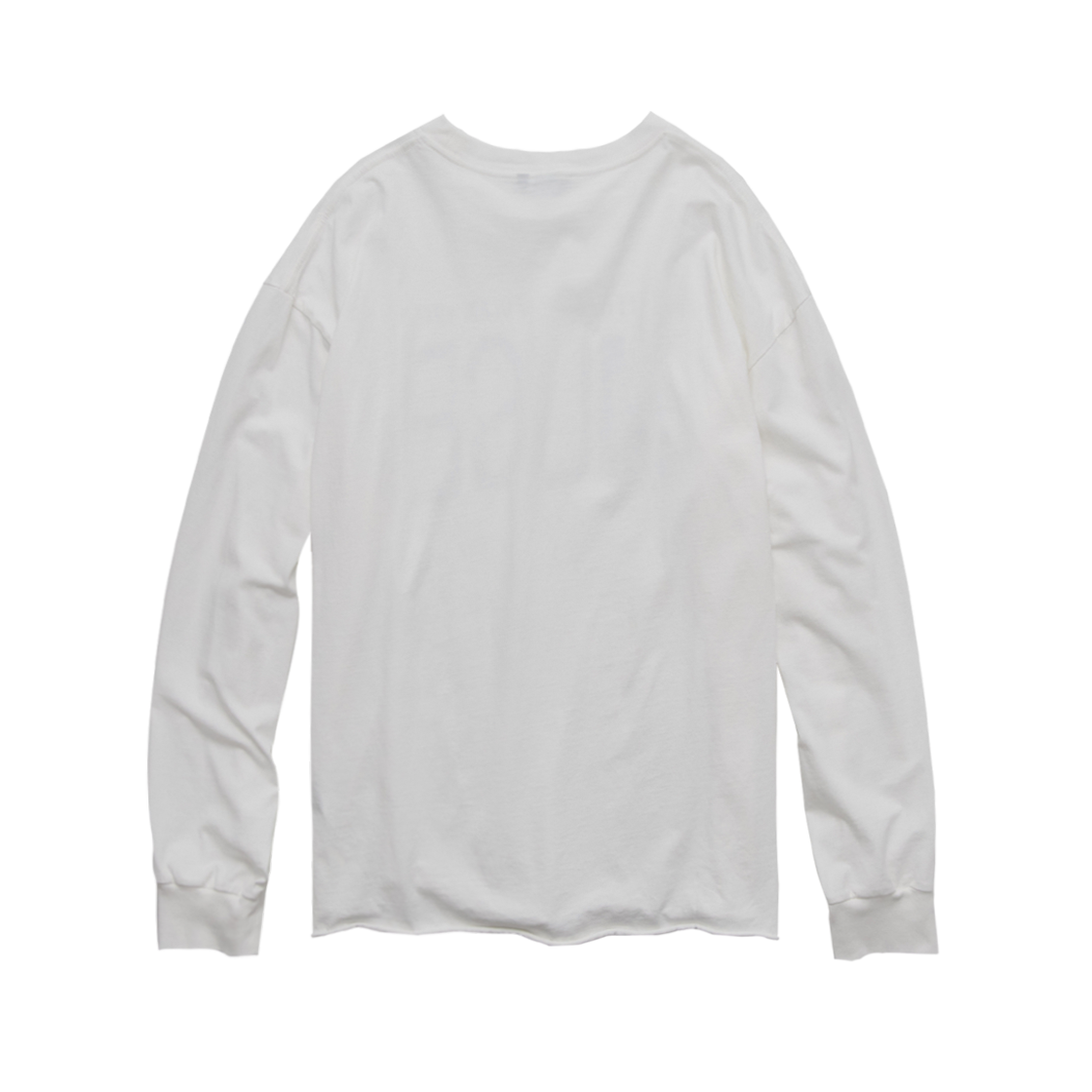 Polyteru - 1011 Lettering Muse Long Sleeve Raw Cut (Used White) product image 2 | TRAB K-Fashion Australia