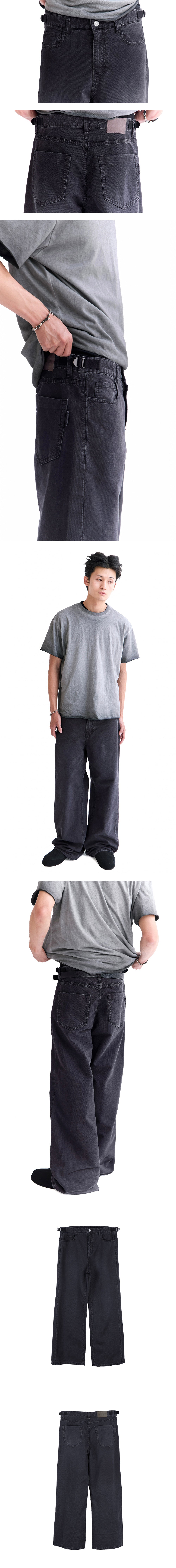 Polyteru - Uncle Cut Chino Pants Sulfur (Dyed Charcoal) product image 3 | TRAB K-Fashion Australia