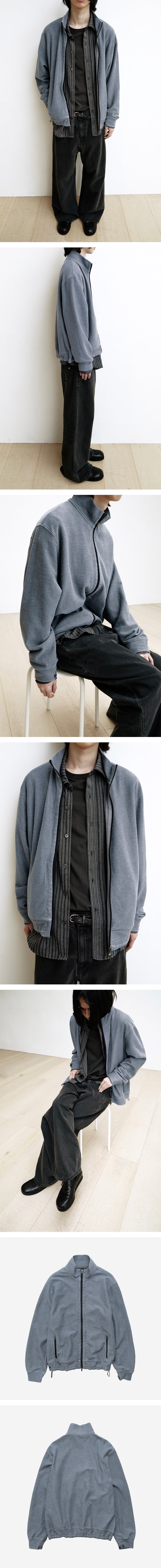 Polyteru - Loosed Zip Up Jacket (Blue) product image 3 | TRAB K-Fashion Australia