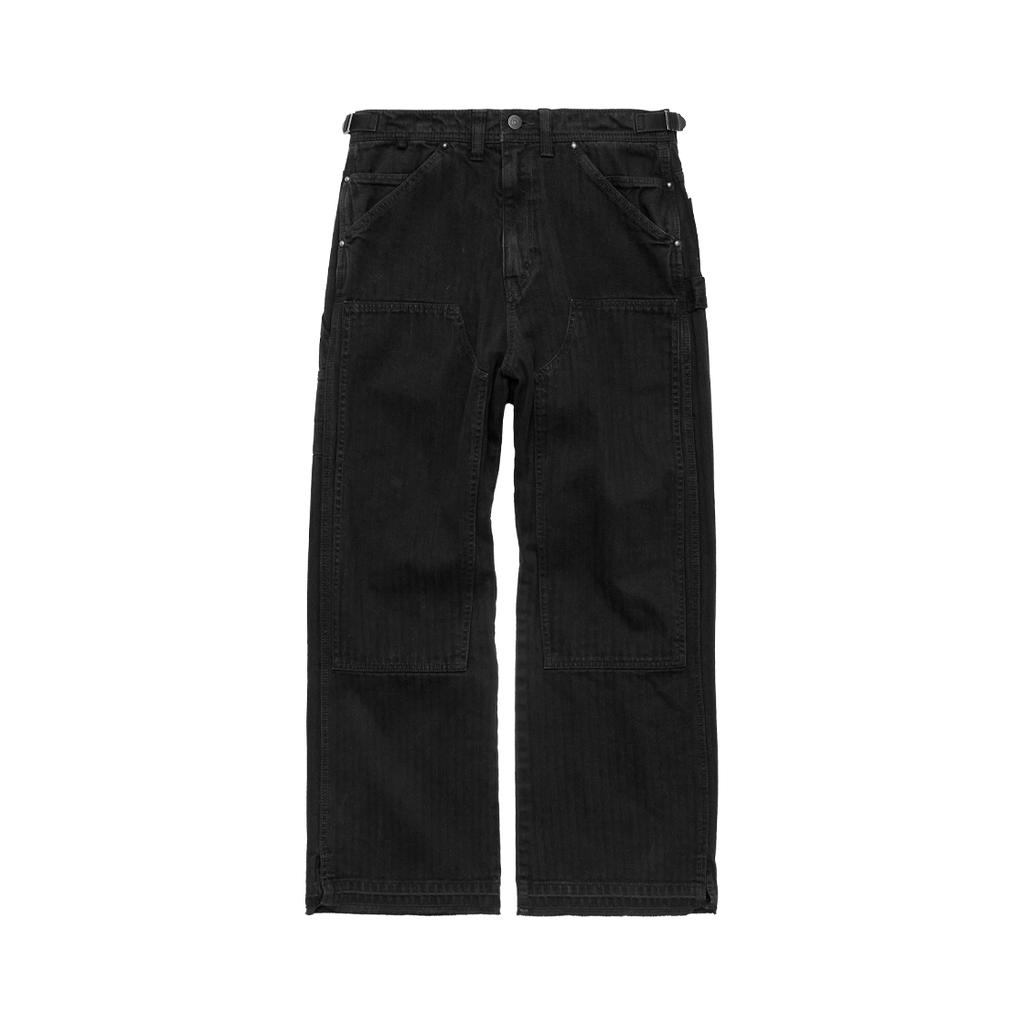 Polyteru - HBT Double Knee Pants (Washed Black) product image 1 | TRAB K-Fashion Australia