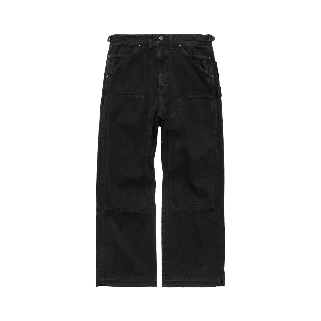 Polyteru - HBT Double Knee Pants (Washed Black) product image 1 | TRAB K-Fashion Australia
