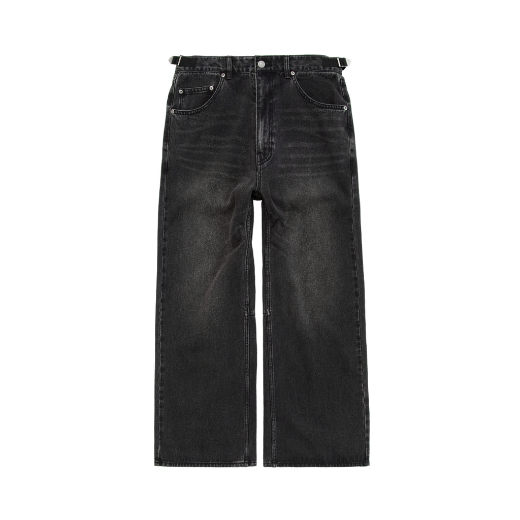 Polyteru - Gosima Denim Pants Washed (Black 002) product image 1 | TRAB K-Fashion Australia