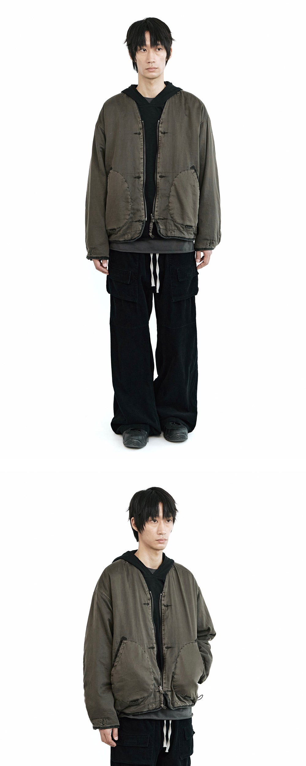 Polyteru - 1011 Camou Liner Jacket (Used Olive) product image 5 | TRAB K-Fashion Australia