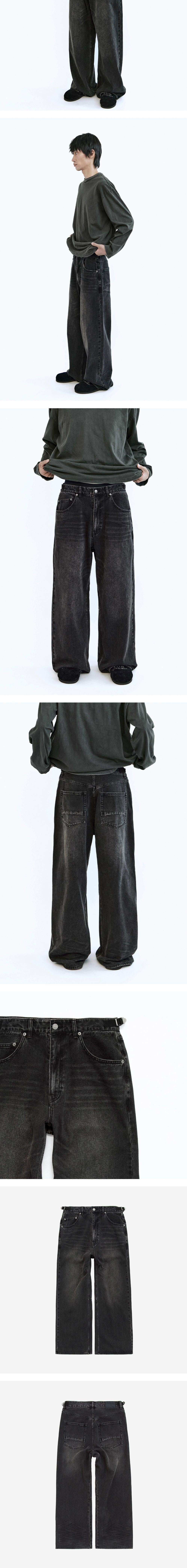 Polyteru - Gosima Denim Pants Washed (Black 002) product image 4 | TRAB K-Fashion Australia