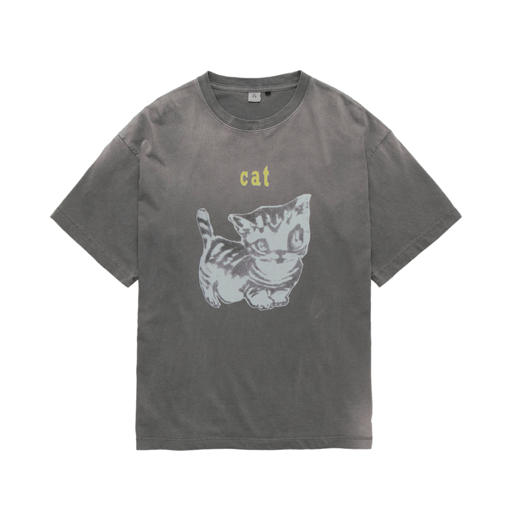 Polyteru - HANK Cat 1/2 Tee (Charcoal) product image 1 | TRAB K-Fashion Australia