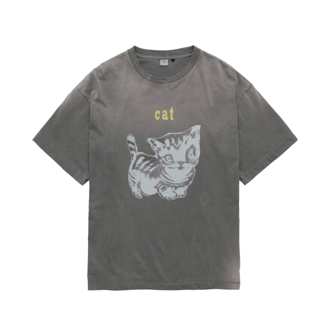 Polyteru - HANK Cat 1/2 Tee (Charcoal) product image 1 | TRAB K-Fashion Australia