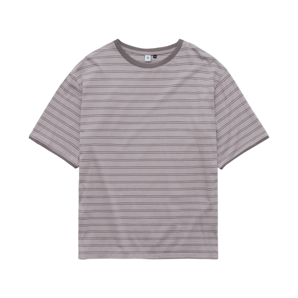 Polyteru - Loosed Striped T-Shirt (Dusty Pink) product image 1 | TRAB K-Fashion Australia