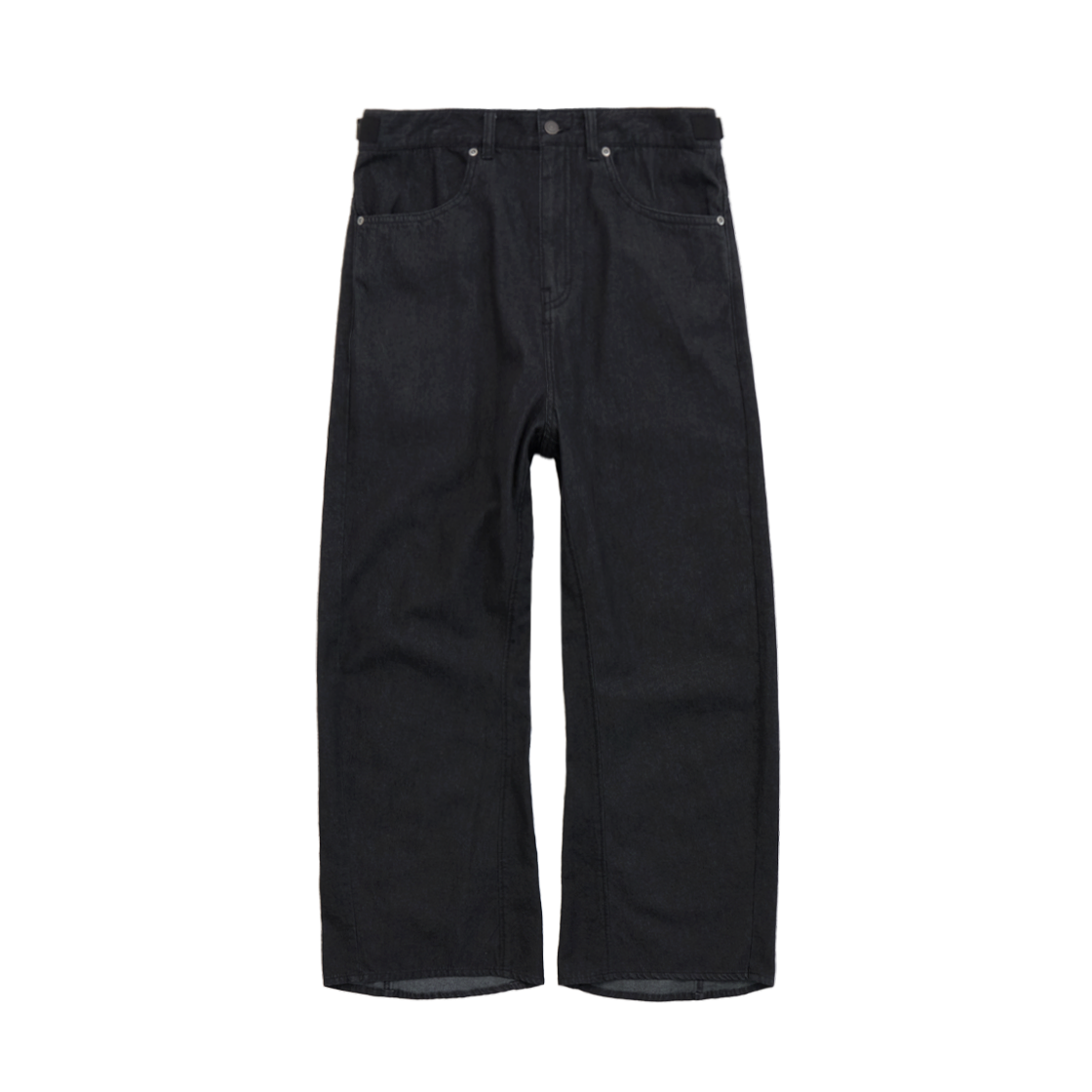 Polyteru - Curved Denim Pants (Black) product image 1 | TRAB K-Fashion Australia