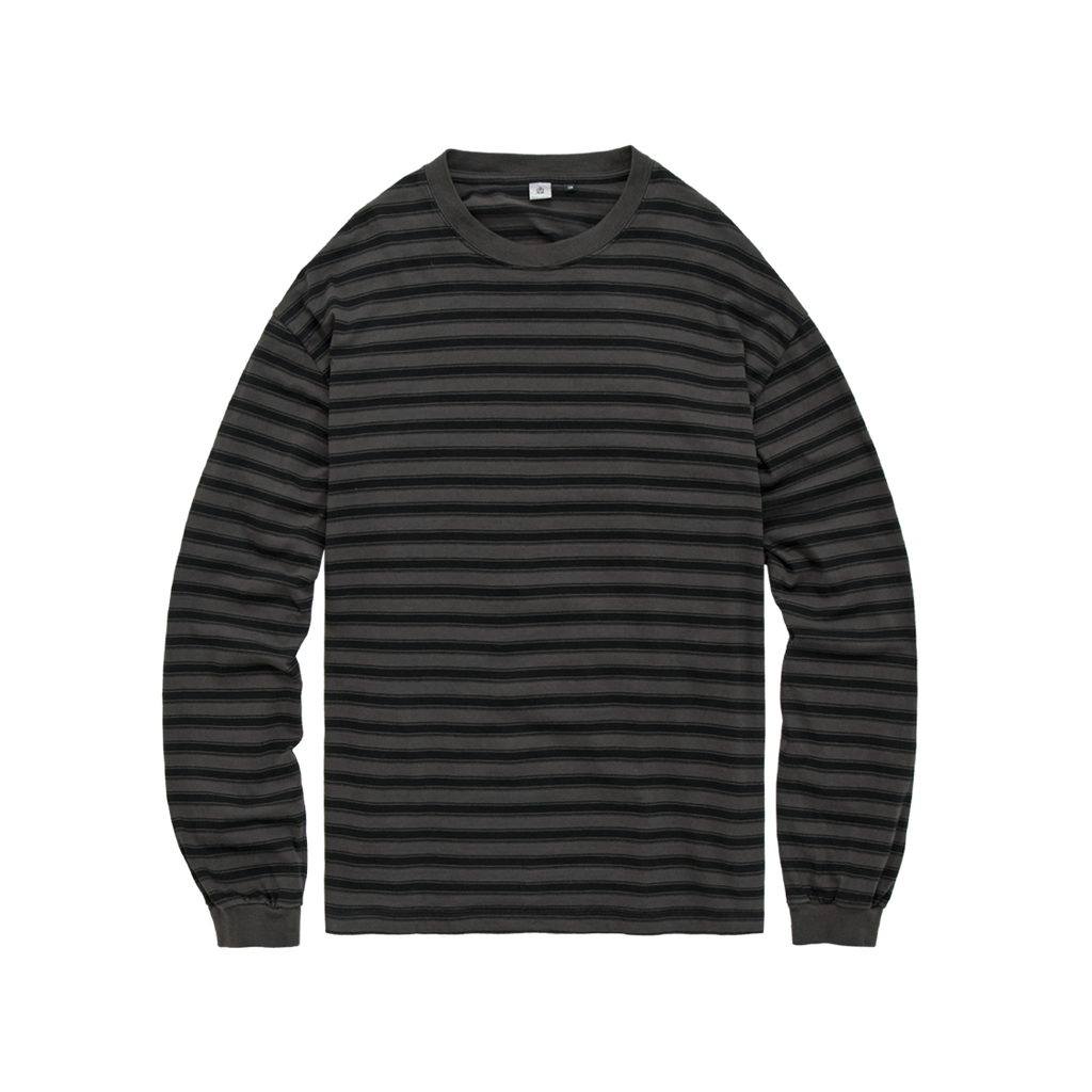 Polyteru - Striped Long Sleeve (Charcoal) product image 1 | TRAB K-Fashion Australia