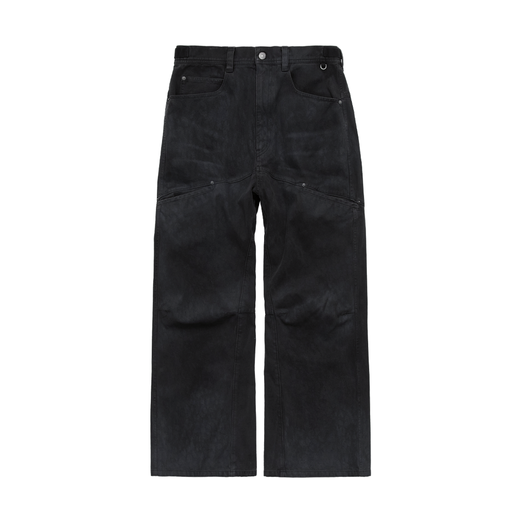 Polyteru - Textured Narrow Pants (Leopard Charcoal) product image 1 | TRAB K-Fashion Australia