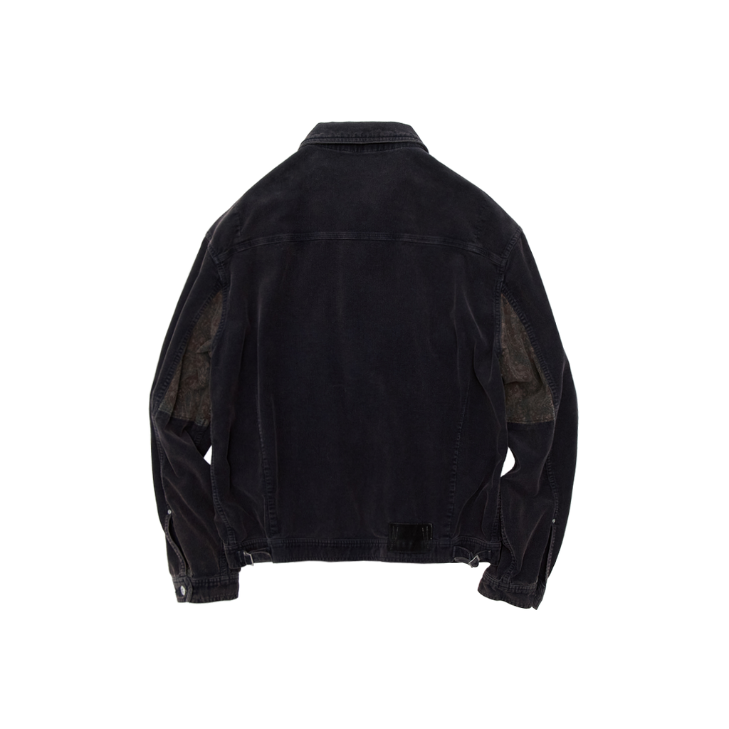 Polyteru - 1011 Paisley Trucker Jacket Corduroy Dark (Purple Navy) product image 2 | TRAB K-Fashion Australia