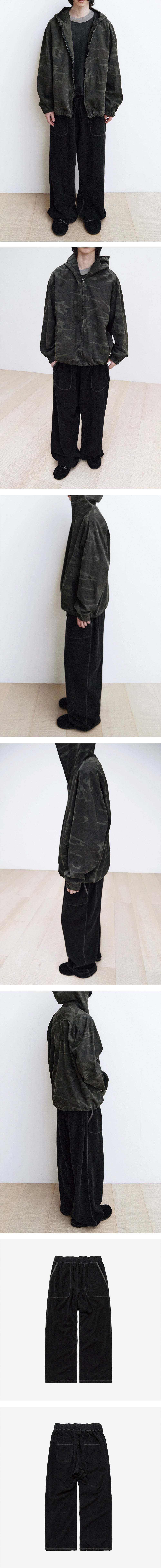 Polyteru - Cover Stitch Sweat Pants (Black) product image 3 | TRAB K-Fashion Australia