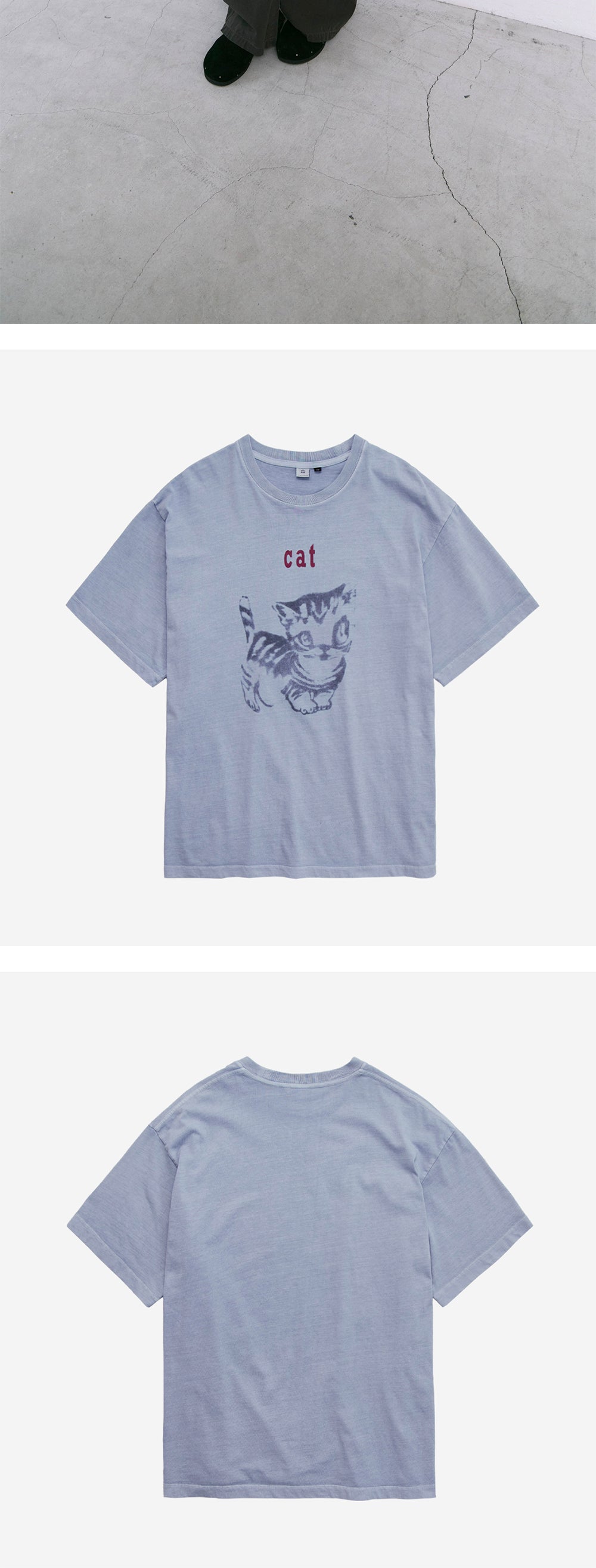 Polyteru - HANK Cat 1/2 Tee (Blue) product image 4 | TRAB K-Fashion Australia