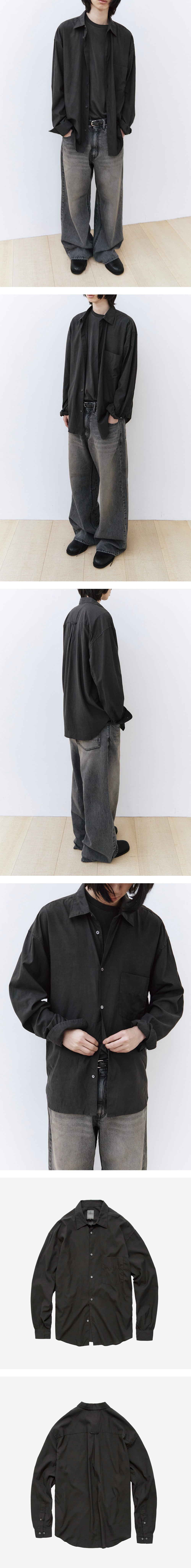 Polyteru - Tenco Loosed Shirt 2.0 (Dark Brown) product image 3 | TRAB K-Fashion Australia