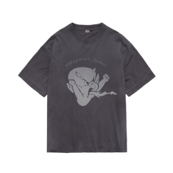 Polyteru - x Hot Stuff Hard Washed Tee 'Angry' Washed (Purple Gray) product image 1 | TRAB K-Fashion Australia
