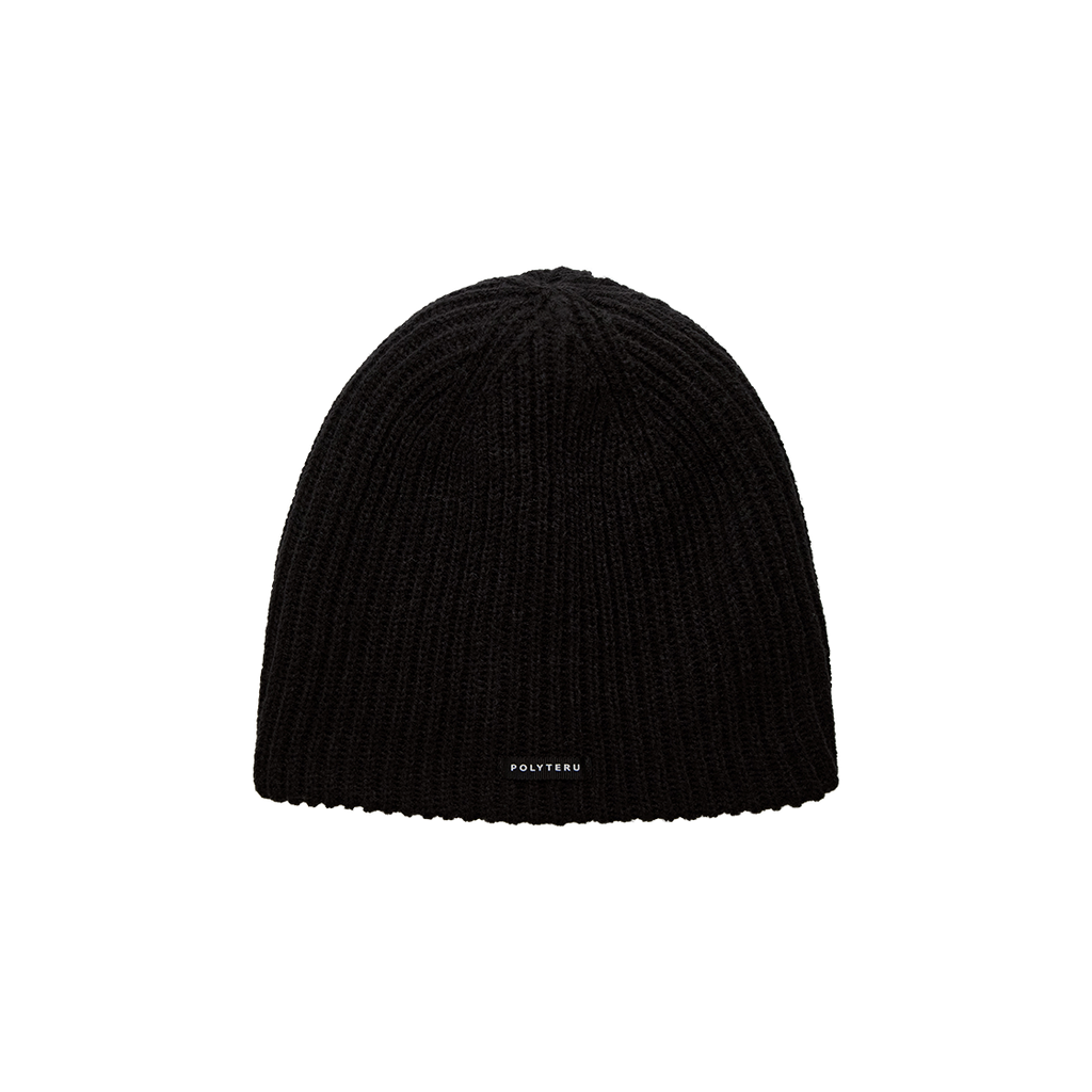 Polyteru - Knit Beanie (Ribbed Black) product image 1 | TRAB K-Fashion Australia